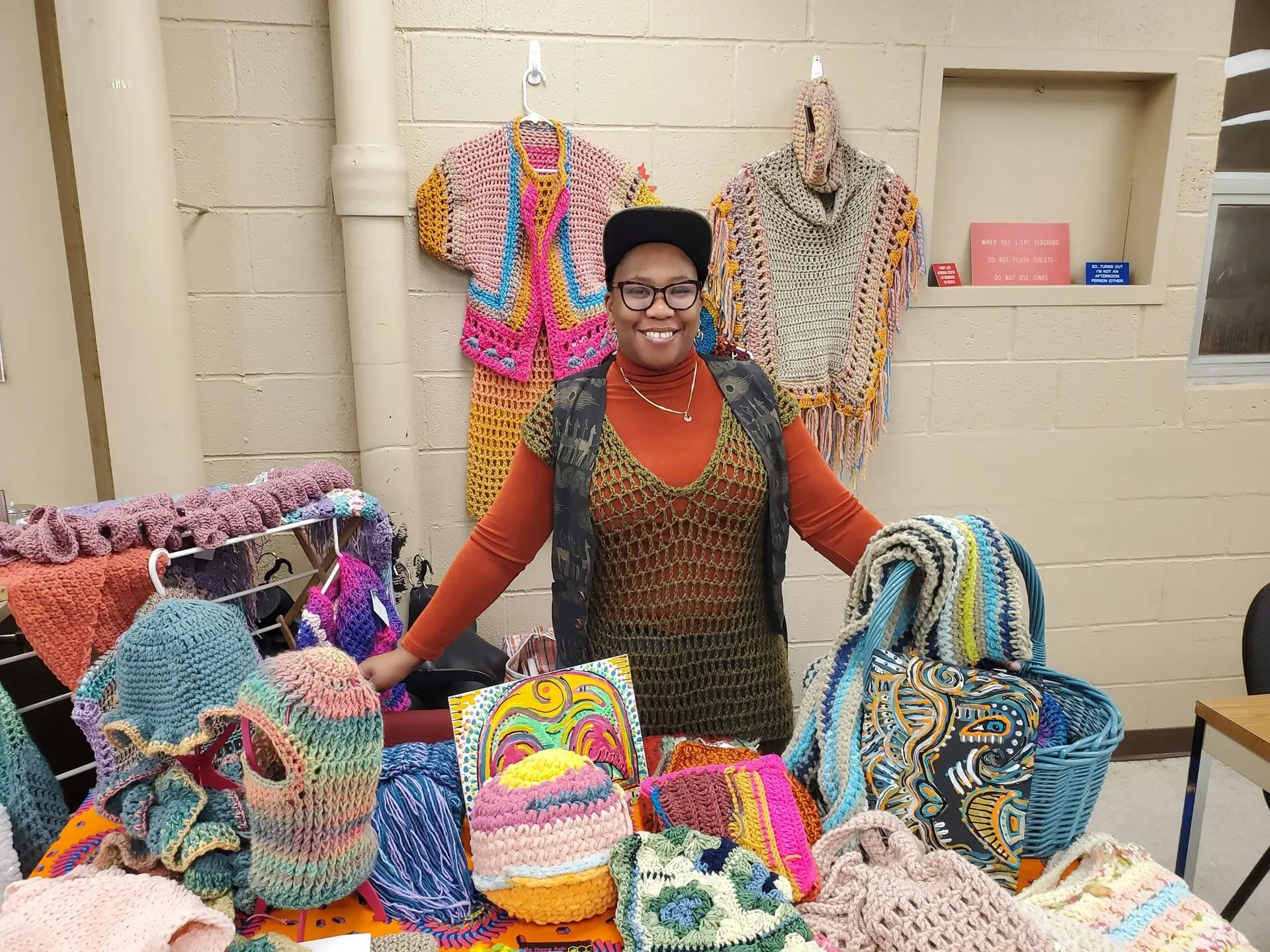 Image showing a participant displaying handmade clothing