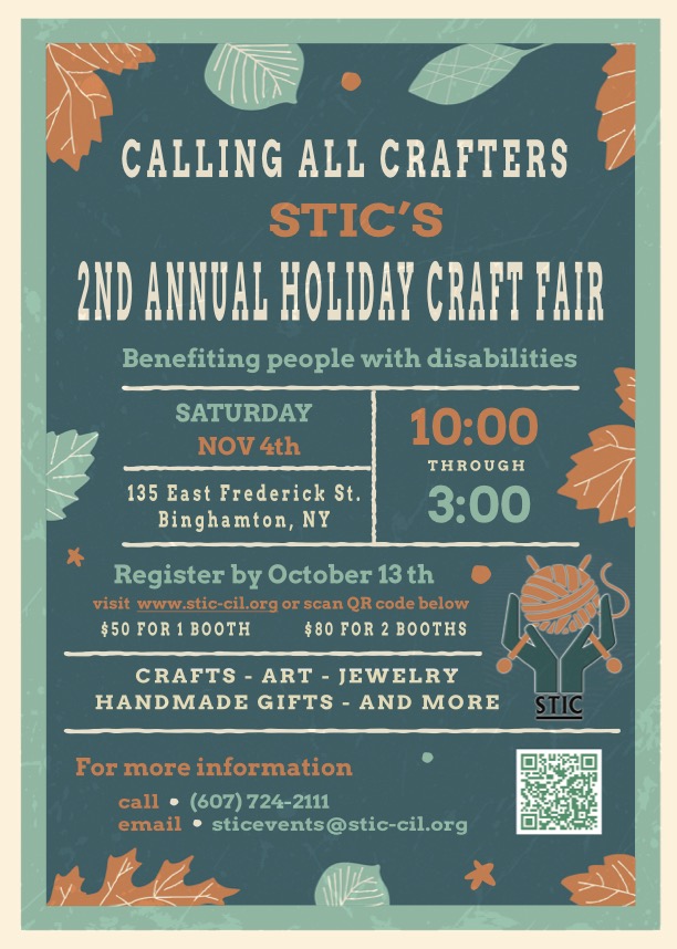 crafters flyer with info for people interested in vending